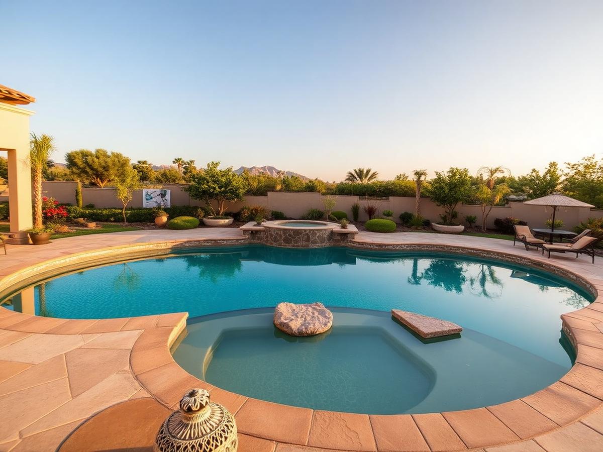 Après — Rénovation d'une piscine forme libre en Aquasense White Riviera à Pertuis